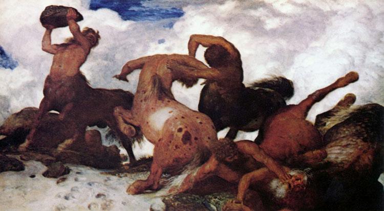 Arnold Bocklin Centaurs' Combat (nn03) France oil painting art